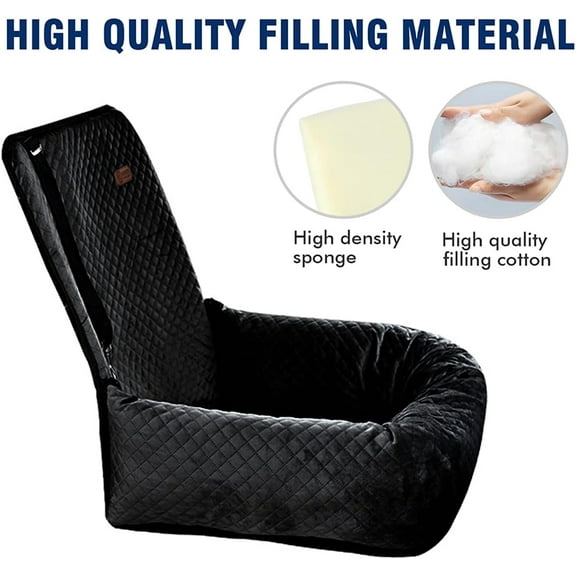 Dog Car Seat Pet Booster Seat Pet Travel Safety Car Seat,The Dog seat Made is Safe and Comfortable, and can be Disassembled for Easy Cleaning(Solid Black)