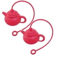 thumbnail image 1 of Oleegame 2PC Produce Storage Details About Tea Infuser Strainer Silicone Tea Bag Leaf Filter Diffuser Red, 1 of 2