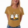 thumbnail image 4 of Towmus Women Halloween T-Shirt Cute Ghost Graphic Fall Shirt Pumpkin Tees Short Sleeve Tops, 4 of 7