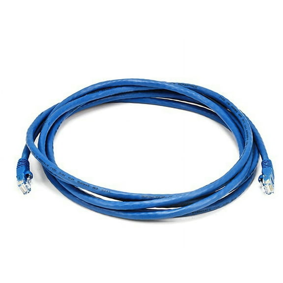 Monoprice Cat5e Ethernet Patch Cable - 10 Feet - Blue | Network Internet Cord - RJ45, Stranded, 350Mhz, UTP, Pure Bare Copper Wire, 24AWG
