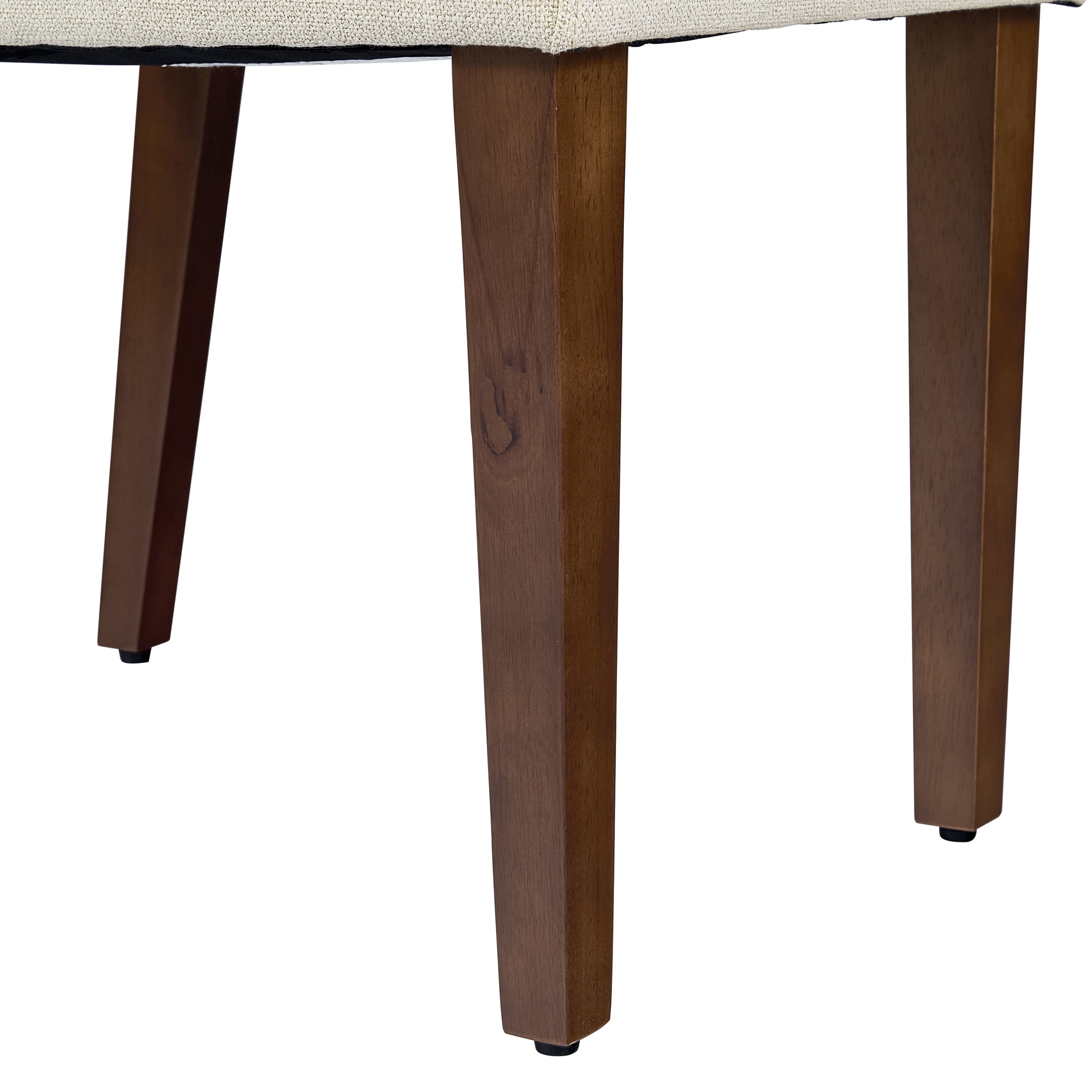 Better Homes & Gardens Canton Parsons Chair Set, Walnut, White, 2 Pack