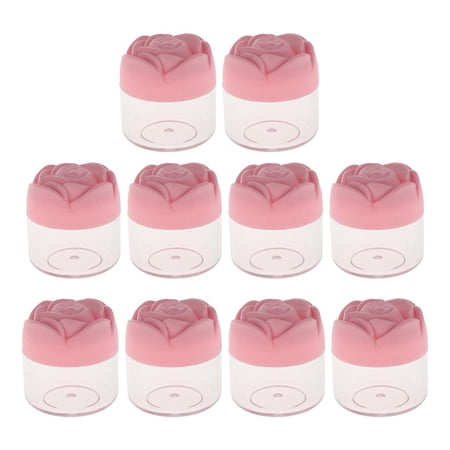 10 PCS Empty Round Clear Jars with Caps for Storing Lip s, Creams, Make Up, Cosmetics, Samples, Ointments And Beauty Items