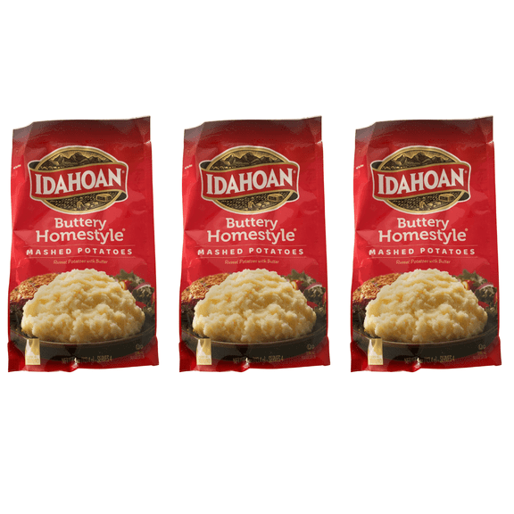 (3 pack) Idahoan Buttery Homestyle Mashed Potatoes, 4 oz Pouch