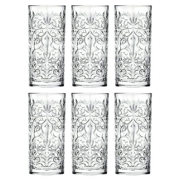 Majestic Gifts Inc. S/6 Glass Highball Tumblers