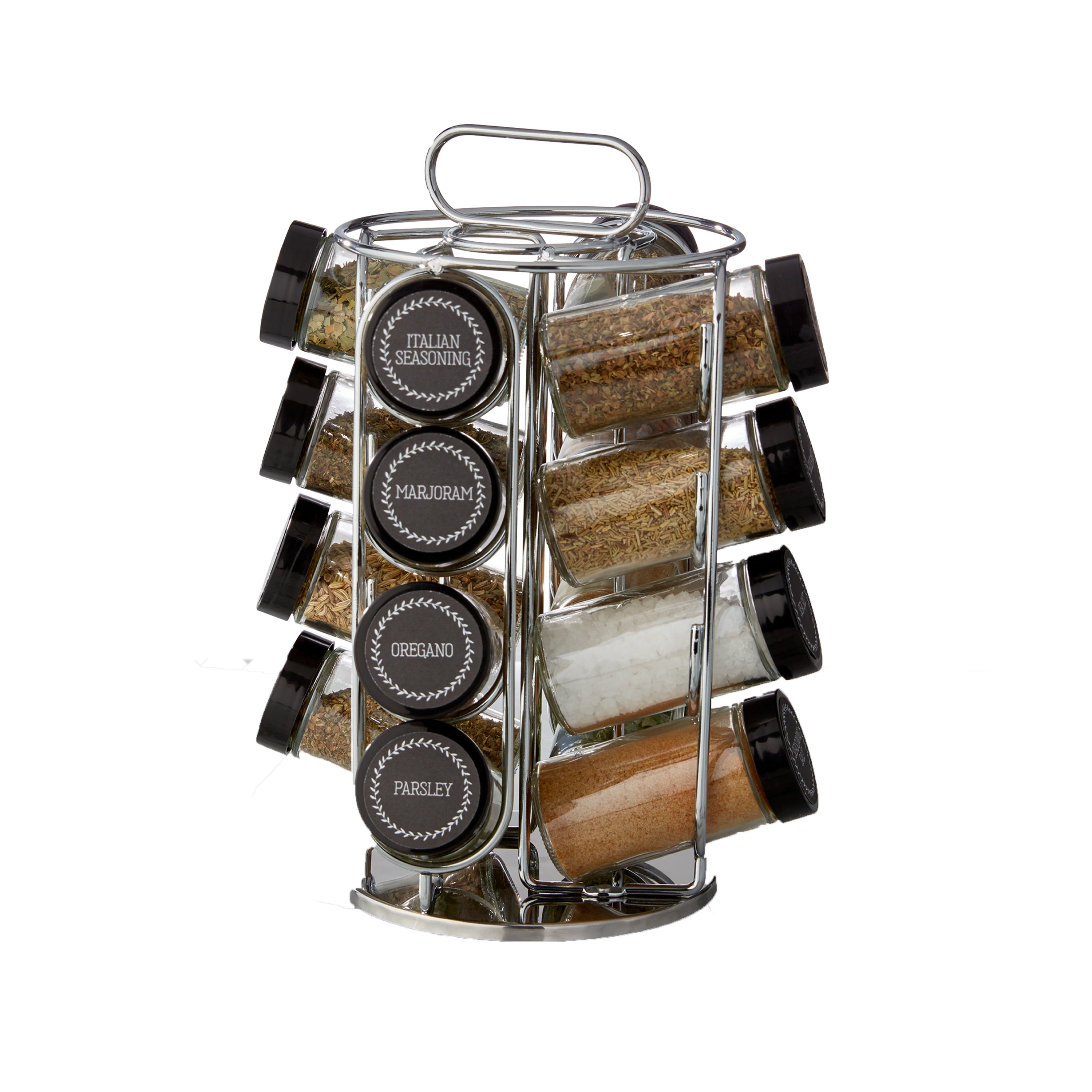 Free Shipping Kamenstein 20 Jar Stainless Steel Spice Rack Unfilled Walmart