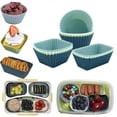 thumbnail image 2 of 4/10/12Pcs Reusable Silicone Cupcake Baking Cups Non-Stick Muffin Liners Molds Sets Bento Lunch Box Dividers Pastry Cake Molds, 2 of 9