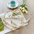 thumbnail image 2 of Kozart Wall Hanging Prayer Beads Farmhouse Beads Wood Bead Garland with Tassels Rustic Country Decor Prayer Boho Beads, 2 of 7