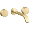 thumbnail image 5 of Kohler T23888-2MB Wall-Mount Bathroom Sink Faucet Spout with Ribbon Design, 1.2 GPM - Vibrant Brushed Moderne Brass, 5 of 7