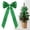 Green, variant on Satin Christmas Pre-Tied Bow, Green Polyester Ribbon Ornament for Tree Wreath and Holiday Craft Decor, 1PC (Green)