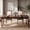 Brown, variant on Fnova 62" Farmhouse Dining Table for 4-6 People, Large Wood Rectangle Kitchen Table Modern Dining Room Furniture with Carved Turned Legs