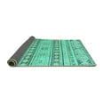 thumbnail image 2 of Ahgly Company Indoor Rectangle Abstract Turquoise Blue Modern Area Rugs, 2' x 5', 2 of 4