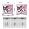 thumbnail image 7 of Kuromi and My Melody Throw Pillow Cover Decoration Pillow Case Cushion for Home Sofa Couch 18"x18", 7 of 7