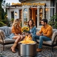 thumbnail image 6 of 20 Inch Fire Pit Outdoor  Stainless Steel Wood Firepit With Secondary Combustion Backyard Patio Stove For Garden Bbq & Bonfire, 6 of 8