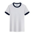 thumbnail image 6 of Little Boys Color Block Short Sleeve Crewneck T Shirts Tops Dark Blue,8-9T, 6 of 9