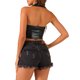 thumbnail image 3 of TOP CROP Holográfico INSPIRE CHIC para Mujeres, Brillante y Reluciente, Halter Metálico, Color Negro, 3 of 5