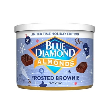 Blue Diamond, Holiday Frosted Brownie Flavored Sweet Snack Nut Almonds 6oz Can
