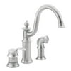 Moen S711CSL Waterhill One Handle High Arc Kitchen Faucet Classic Stainless
