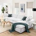 thumbnail image 1 of Modway Commix 5 Piece Down Filled Overstuffed Sectional Sofa Set in Pure White, 1 of 10