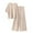 Beige, variant on Baikeli Plus Size Lounge Sets for Women Summer Casual 2 Piece Outfits 3/4 Sleeve Tops and Wide Pants Matching Sets Oferta de hoy Liquidación Army Green S