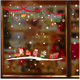 thumbnail image 1 of Pegatinas de PVC con copos de nieve navideños, pegatina de pared en escaparate de ventana, extraíble, reutilizable, impermeable, Papá Noel, árbol de Navidad, reno para decoración/bricolaje Rojo Verde RV011031-01605SDJ, 1 of 3