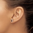 thumbnail image 2 of Auriga Fine Jewelry 925 Sterling Silver Rose-tone Black Rhodium-plated CZ Post Stud Earrings for Women, 2 of 5