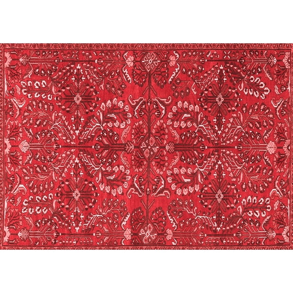 Ahgly Company Indoor Rectangle Persian Red Traditional Area Rugs, 5' x 7'