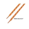 thumbnail image 3 of INSPIRE CHIC 1 Pair Flat Shoe Laces for Sneakers, 0.31 Carrot Printed Soft Shoelaces Shoestrings for Casual Hiking Shoes Orange 120cm/47.2", 3 of 4
