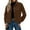 #03Brown, variant on Women's Corduroy Jacket Fashion Cropped Jackets Button Down Shacket Long Sleeve Outerwear with Flap Pockets Green S