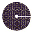 thumbnail image 6 of Yayeee Christmas Tree Skirt 35 inches for Xmas Tree Holiday Party Decoration, Purple Flowers Pattern, 6 of 6