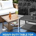 thumbnail image 4 of DWVO 70 Gallon Outdoor Storage Bench w/Cushion and Coffee Table, Wicker Storage Deck Box w/Seat, All-Weather Rattan Storage Seating for Patio Furniture, 4 of 9