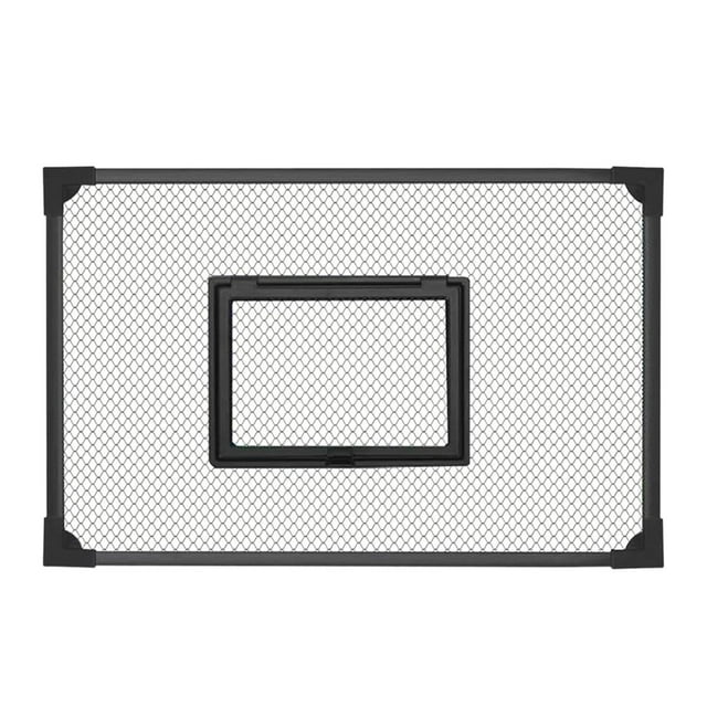 BELOVING Fish Tank Cover Self Assembly Anti Jump Net Magnetic Black Mesh 50x30cm