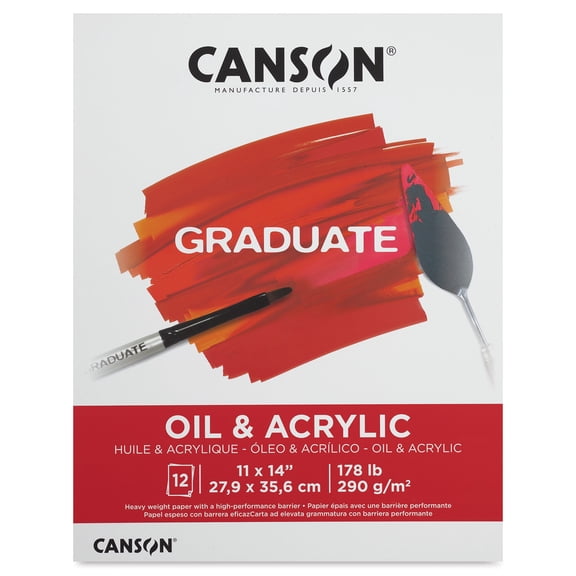 Canson Graduate Oil and Acrylic Pad - 11" x 14", 12 Sheets