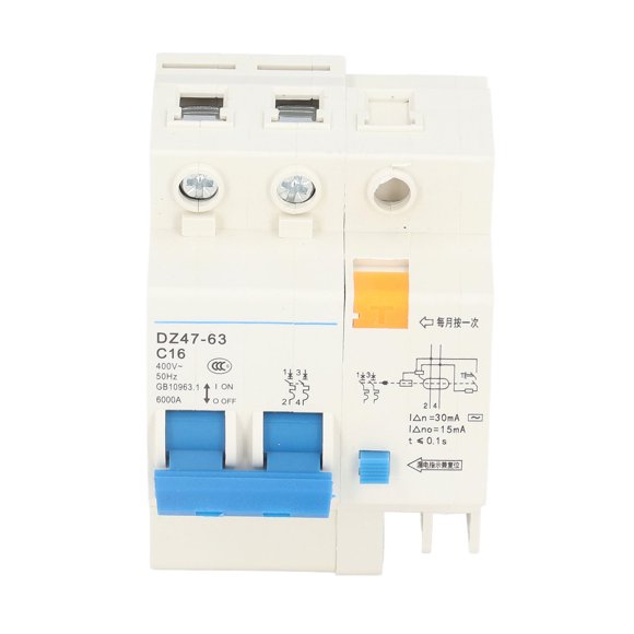 Ccdes Ground Fault Circuit Breaker Pa66 Leakage Protection Breaker For Engineering 16A 30mA 400V,Ground Fault Circuit Breaker,Miniature Circuit Breaker