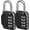 2 Pack, Black, variant on Combination Lock, 4 Digit Combination Padlock for School Gym Sports Locker, Fence, Toolbox, Case, Hasp Cabinet Storage (4 Pack, Black)