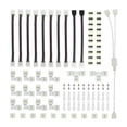 thumbnail image 2 of Conector De Tira De 4 Pines De 95 Piezas Para Tira De Luz LED De 10 Mm 5050 SMD RGB En Forma De L / T SM SunniMix Cable conector divisor, 2 of 8