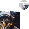 thumbnail image 5 of FREEAMG Cat Astronaut Shower Curtain - 72x72 Inch Waterproof Fabric Shower Curtains with 12 Hooks - Modern Home Bathroom Hotel Spa Decorations, 5 of 5