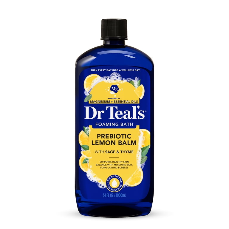 Dr Teal's Prebiotic Lemon Balm Foaming Bath with Pure Epsom Salt