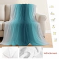 thumbnail image 5 of Turquoise Grey Ombre Blanket Soft Cozy Warm Throw Blanket for Couch, Plush Fuzzy Flannel Fleece Blankets for Sofa, Farmhouse Gradient Minimalist Bed Blankets Lightweight Gifts for Women, 30"x40", 5 of 9