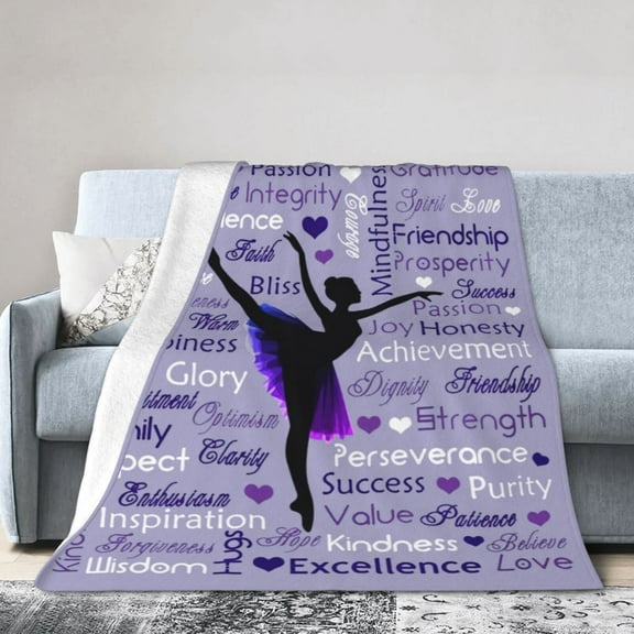 To Ballet Lovers Blanket Gifts For Kids Adults - Lightweight Throw Blanket For Bedroom Living Room Decor Soft Fuzzy Fleece Cozy Plush Bed Couch 40"X30"