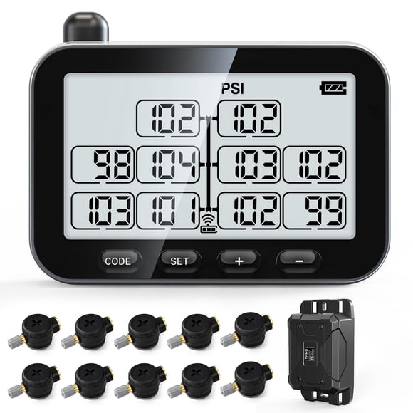 Sistema de control de presión de neumáticos para vehículos recreativos GUTA con 10 sensores