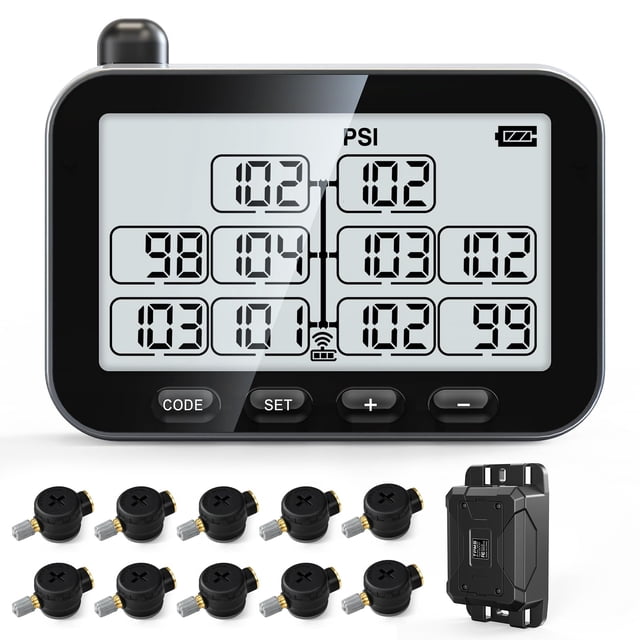 Sistema de control de presión de neumáticos para vehículos recreativos GUTA con 10 sensores