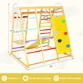 thumbnail image 4 of Costway 8-in-1 Jungle Gym Playset, Wooden Climber Play Set with Monkey Bars Colorful, 4 of 10