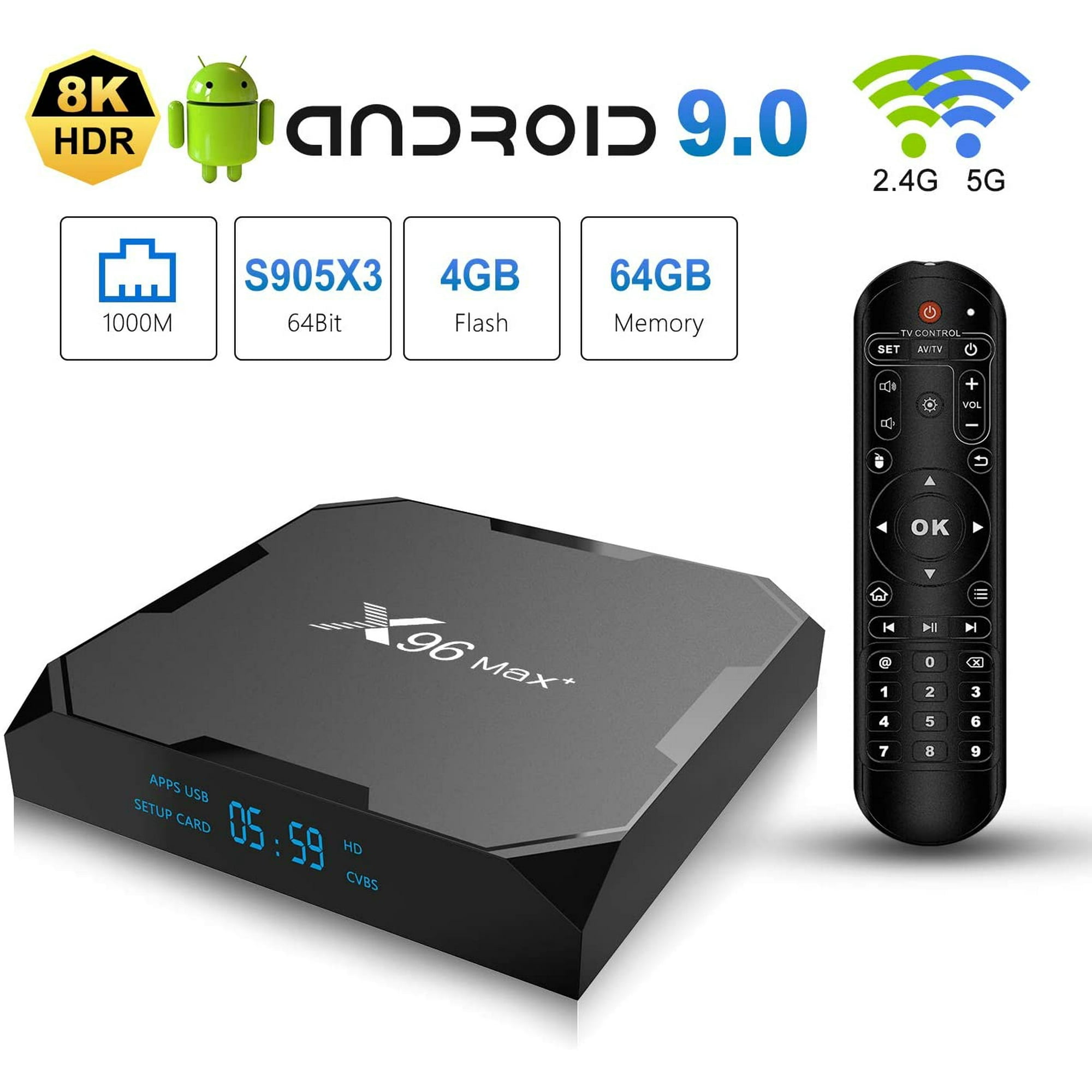 count up wolf Indulge X96 Max Plus Smart TV Box 4G RAM 64G ROM Android 9.0 | Walmart Canada