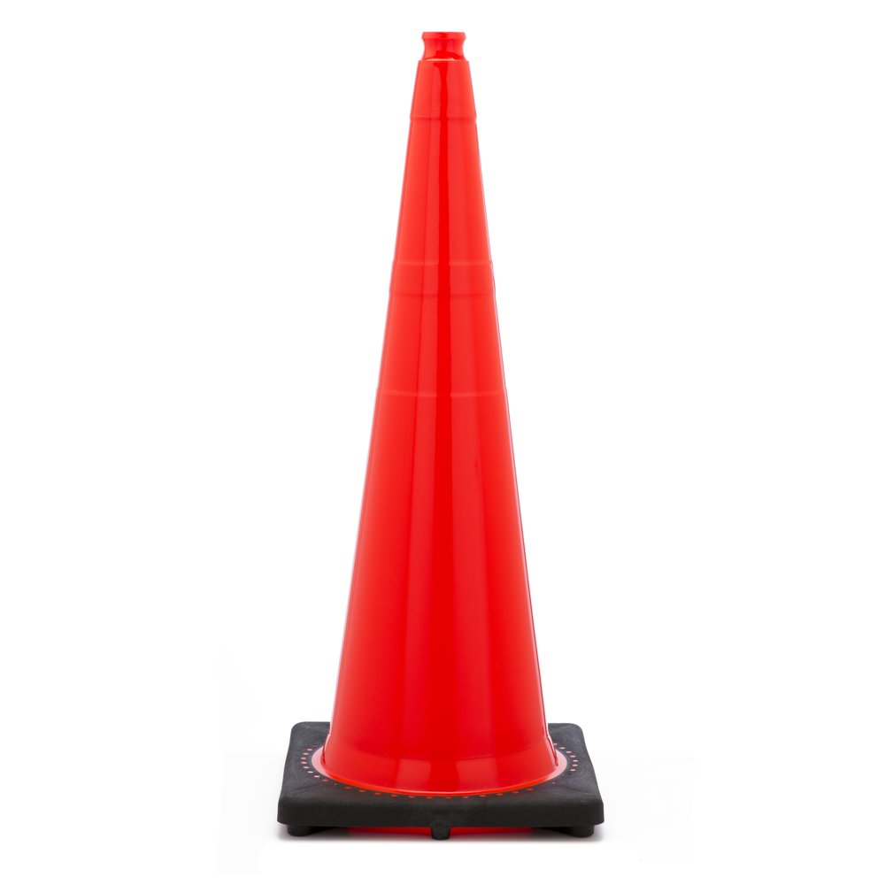 Traffic Cone with 10 lbs Plain Finish, 36" Height, Orange