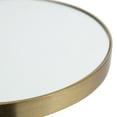 thumbnail image 3 of Kate and Laurel Hescott Modern Mirrored Drink Table, 10 x 10 x 24, White Marble and Gold, Glam Round Accent Table with Premium Marble Base and Mirror Tabletop, 3 of 6