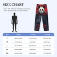 thumbnail image 4 of Bixox Men's Red Black Eastern Panda Warrior Patterned Pajama Pants with Pockets Lounge Clothes for Home, 4 of 5