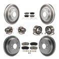 thumbnail image 1 of Transit Auto Front Rear Wheel Hub Bearings Assembly Coated Disc Brake Rotors and Semi-Metallic Pads Kit (10Pc) for Car 2009 Ford Edge Lincoln MKX FWD - Left Right Side (Driver Passenger) KBB-115025, 1 of 10