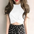 thumbnail image 2 of Women's Loose Fit Versatile Crewneck Short Sleeve Solid Color T-Shirt Tee Soft Comfy Casual Daily Wear | CSEONE,White L, 2 of 7