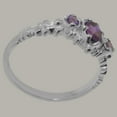 thumbnail image 4 of LBG British Made Solid 9k White Gold ring with Natural Amethyst Womens Engagement Ring - 33 size options - Size 9.75, 4 of 9