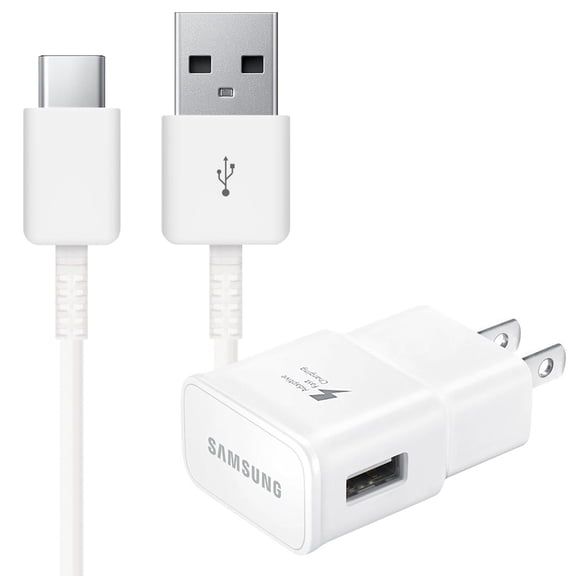 Adaptive Fast Type C Charger Compatible Samsung Galaxy S21 S21 Ultra 5G S9 S8 Plus S10 S10e S20 FE Note 8 9 10 20 Plus, USB Wall Charging Power Adapter 4ft USB Type-C Cable
